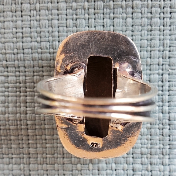 New Fossil Coral 925 Silver Ring. - Picture 2 of 10